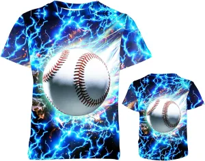 3D Graphic Kids T Shirt, Unisex Creative Print Crewneck Shirts, Boys Girls Short Sleeve Tees for 6-16 Years Teens