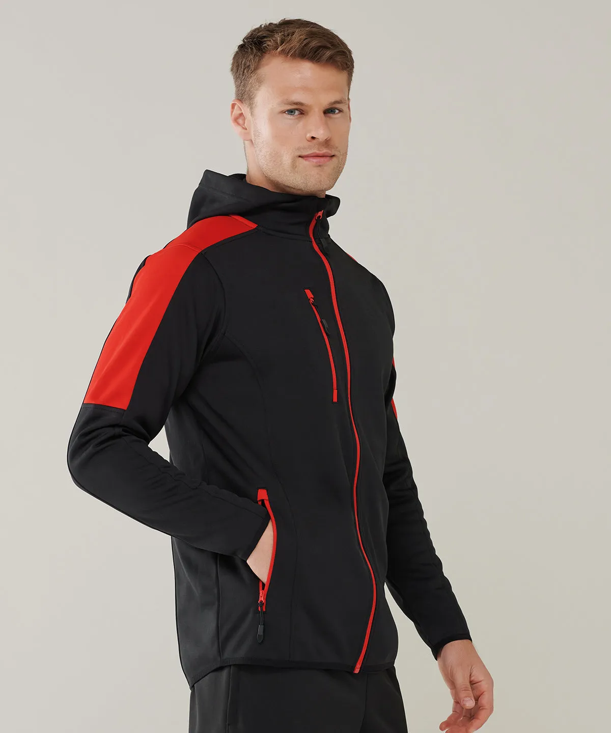 Active softshell jacket | Black/Red