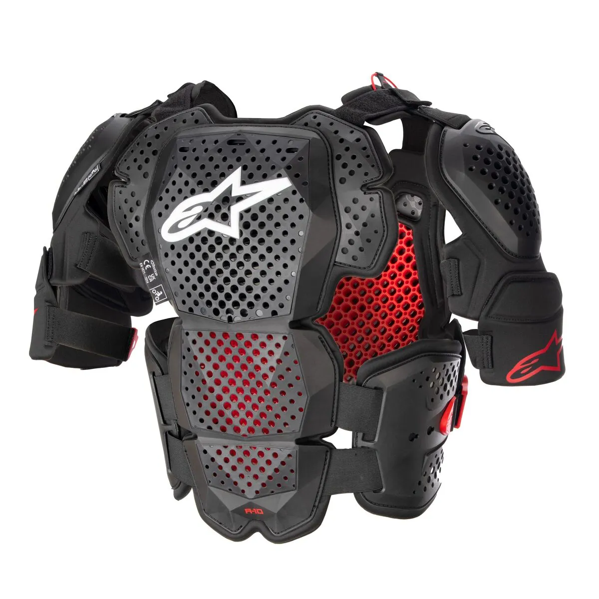 Alpinestars A10 V2 Anthracite Red Full Chest Protector
