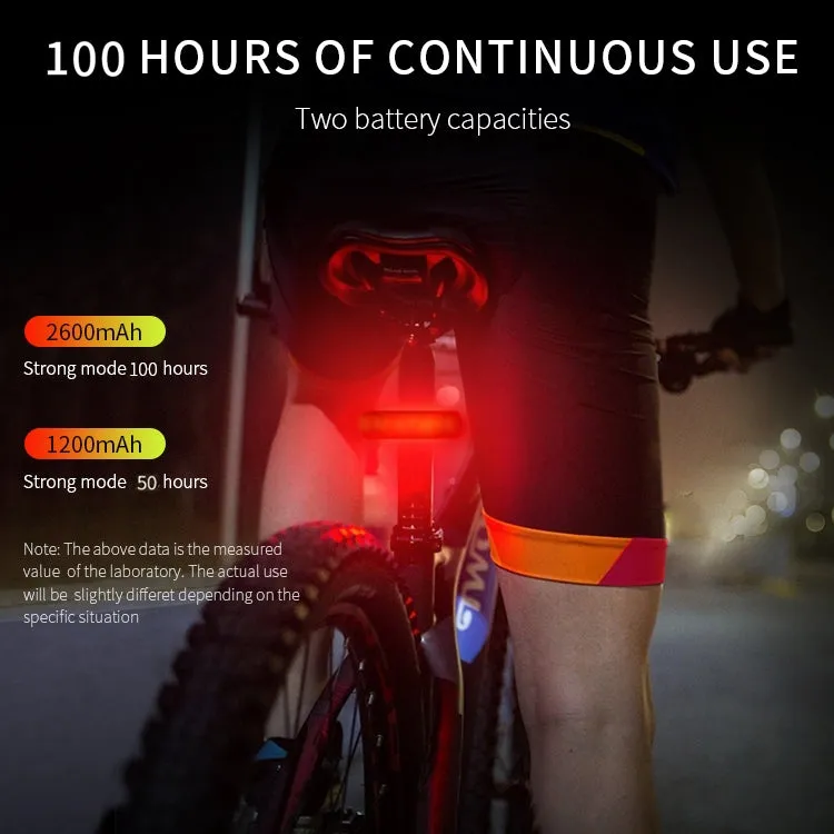AMZER Bicycle Taillight Bicycle Riding Motorcycle Electric Car LED Mountain Bike USB Rechargeable Safety Warning Light (50 Hours, Color Box)