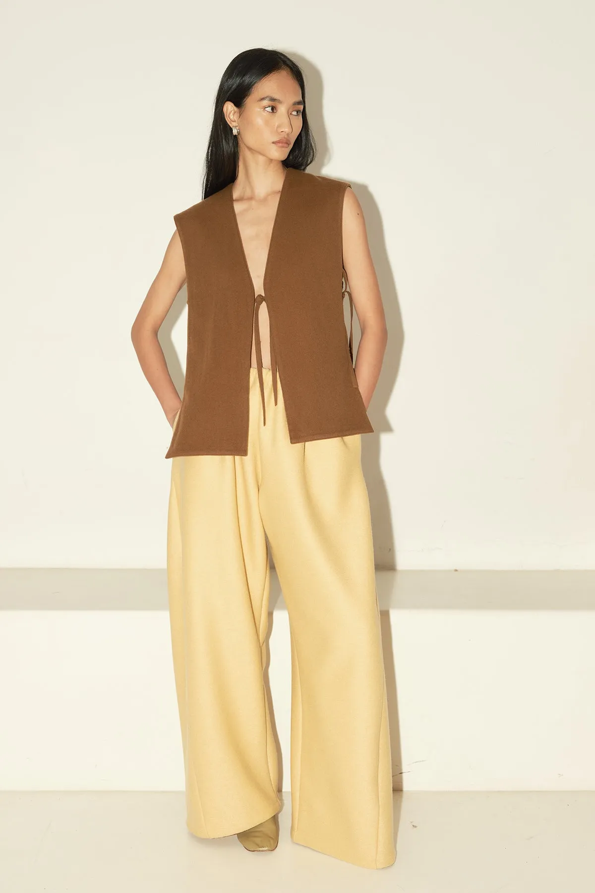 Avellana Brushed Wool Vest