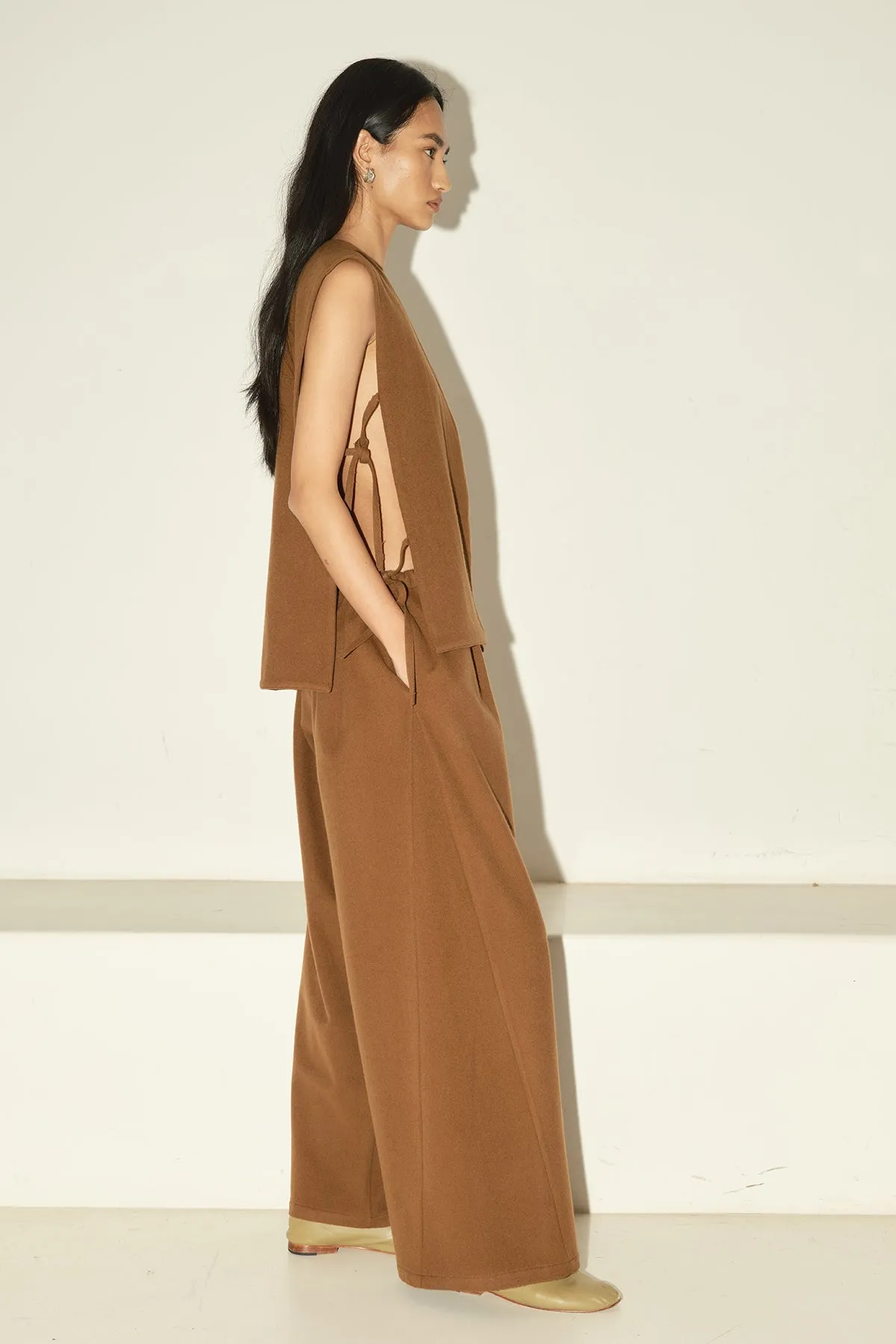 Avellana Brushed Wool Vest