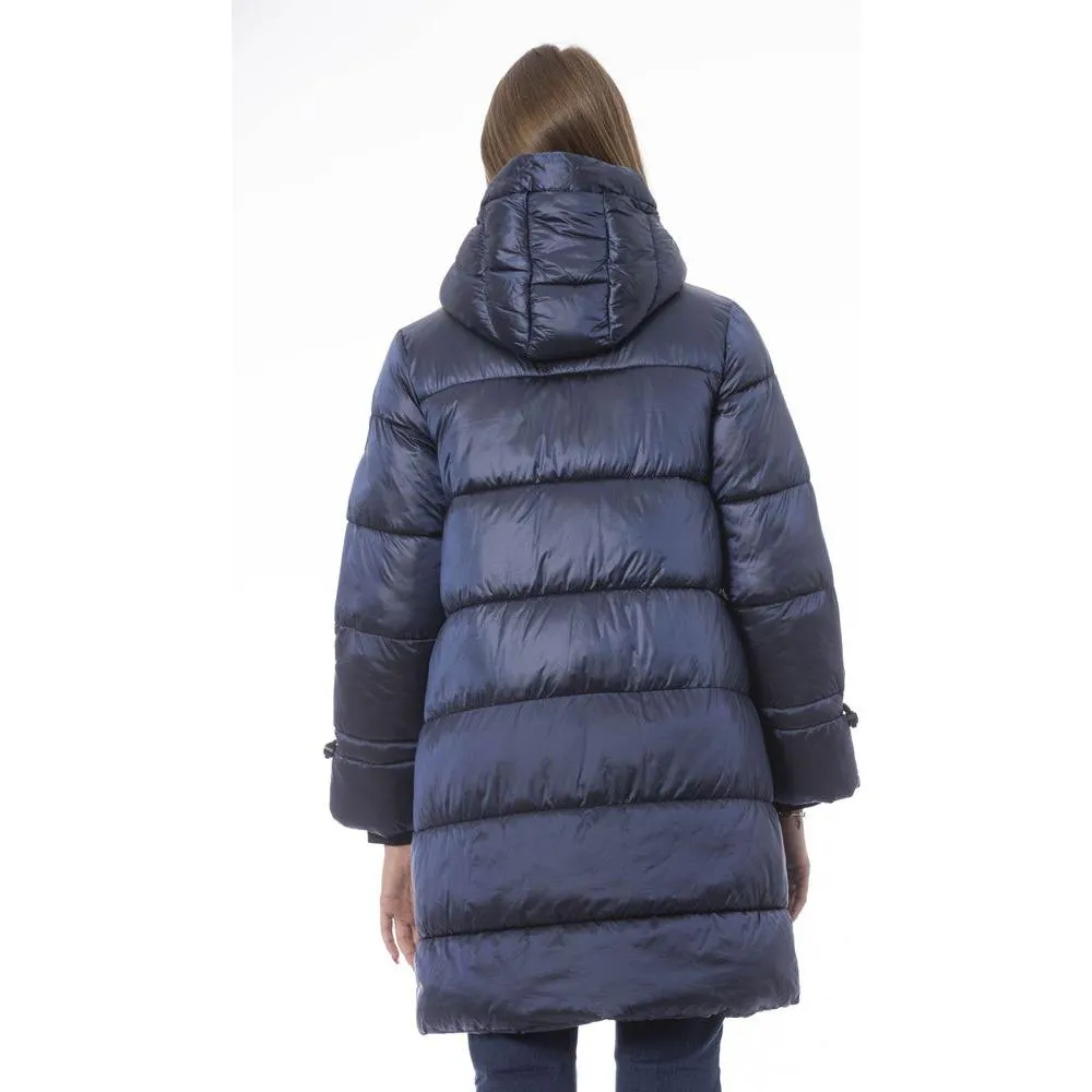 Baldinini Trend Light Blue Nylon Women Jacket