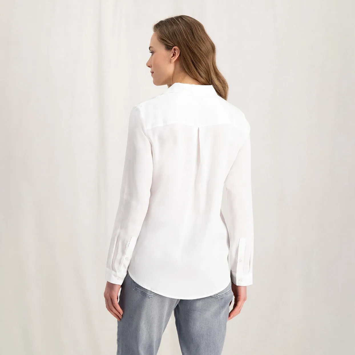 Basic Soft Polin Blouse - Pure White