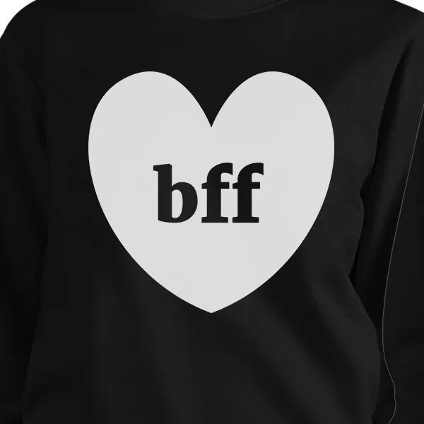 Bff Hearts BFF Matching Black Sweatshirts