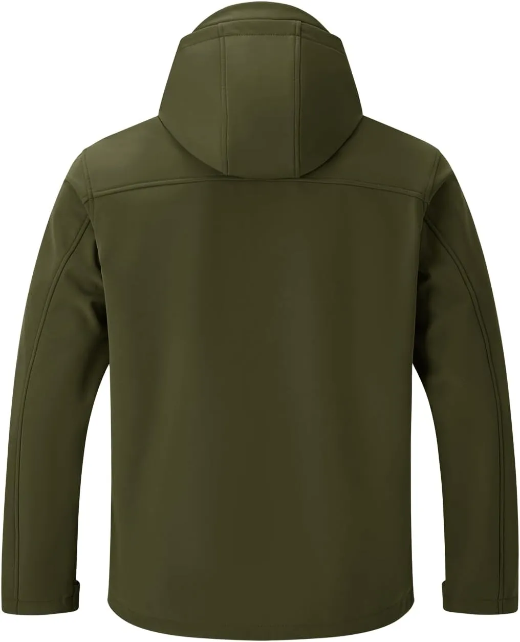 BGOWATU Men's Softshell Jacket Fall Winter Warm Fleece Lined Hooded Jacket Lightweight Windbreaker Casual Coats with Pockets