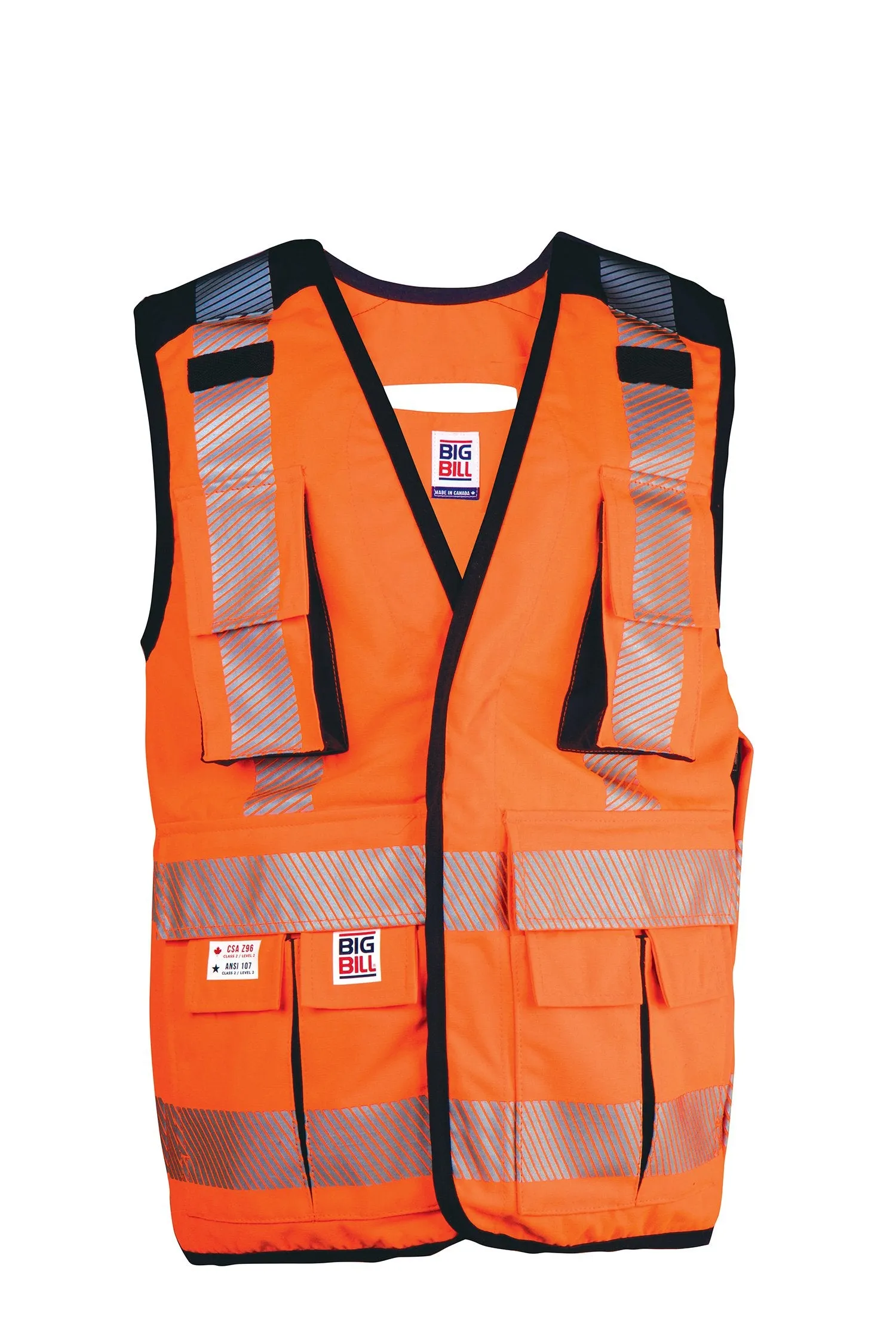Big Bill 648HVT Hi Vis Class 2 Ripstop Surveyors Vest