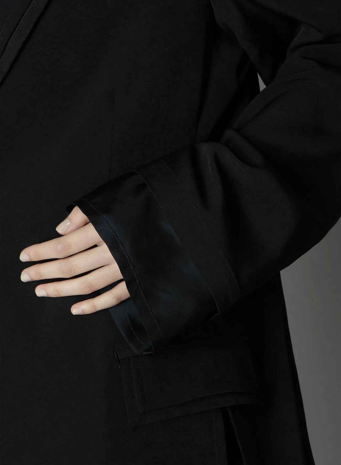 CREPE DE CHINE DOUBLE LAYER JACKET