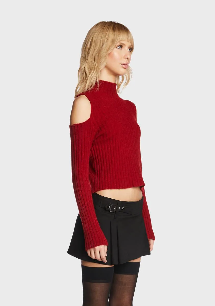 Crimson Play It Off Turtleneck Sweater