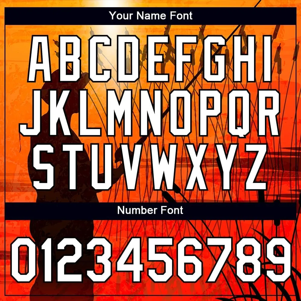 Custom Novelty Fishing Shirt for Men Teens, Long Sleeve Graphic Tees Football Jersey Tops Printed Name/Number