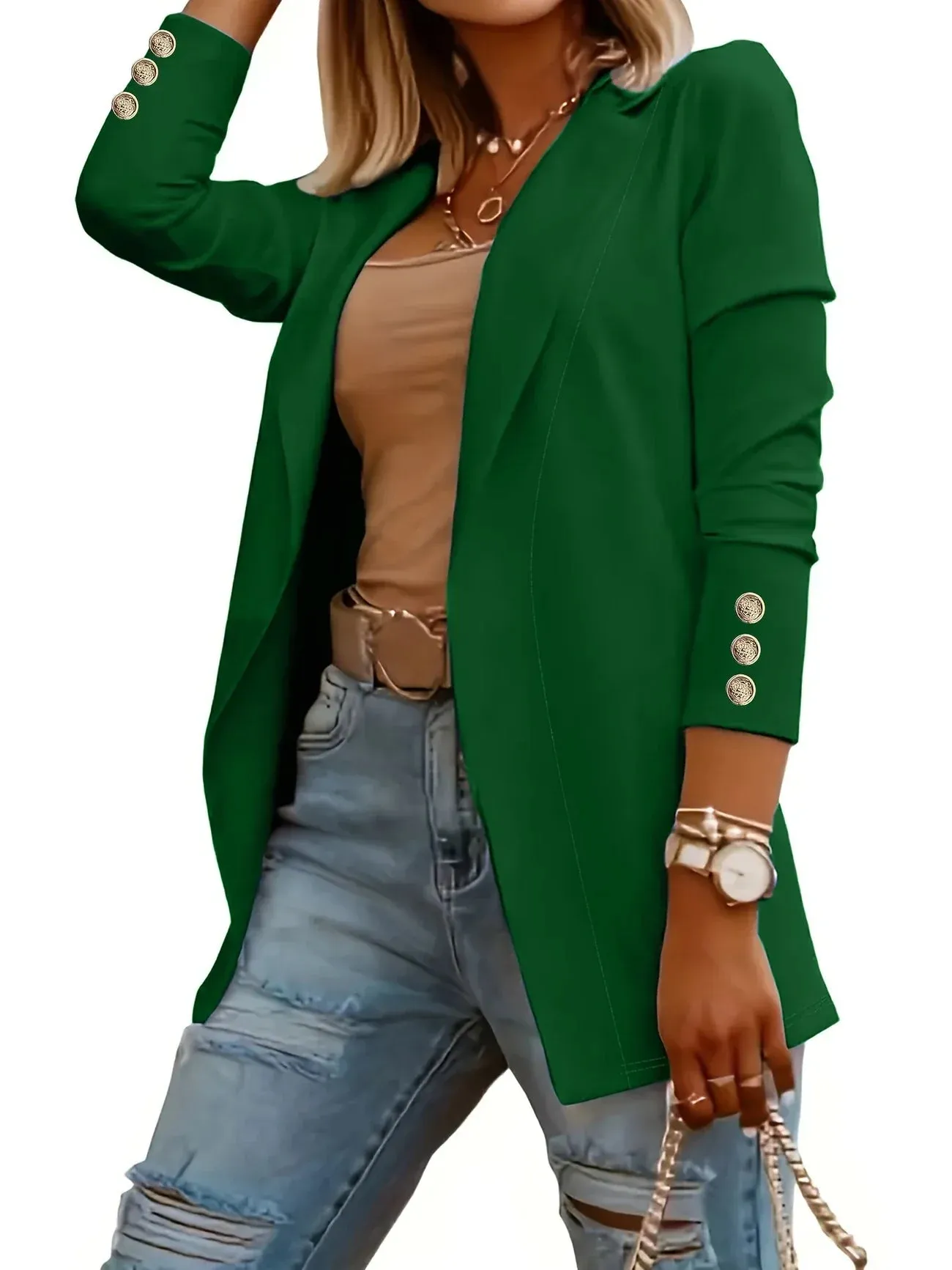 EMMA - Chic Open Front Jacket