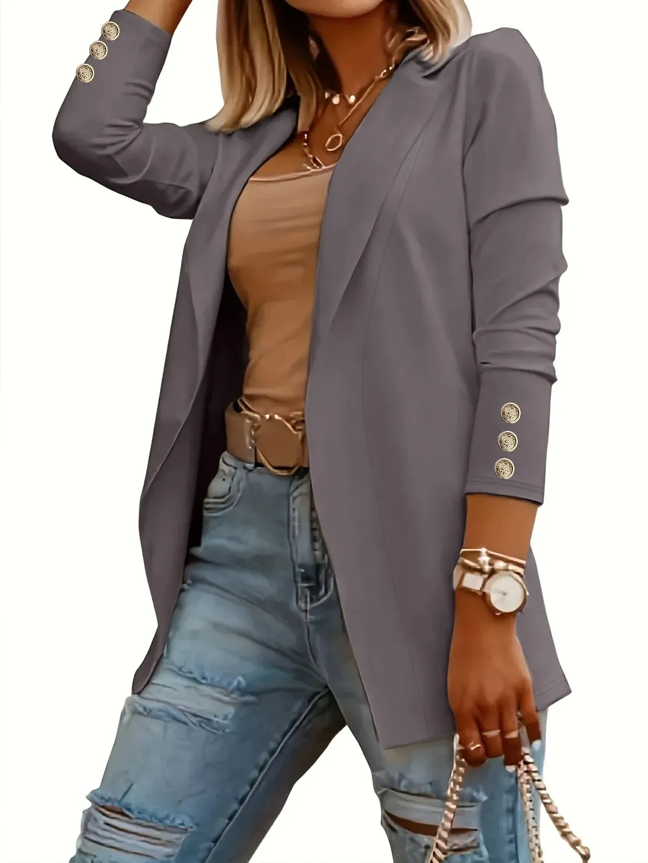 EMMA - Chic Open Front Jacket