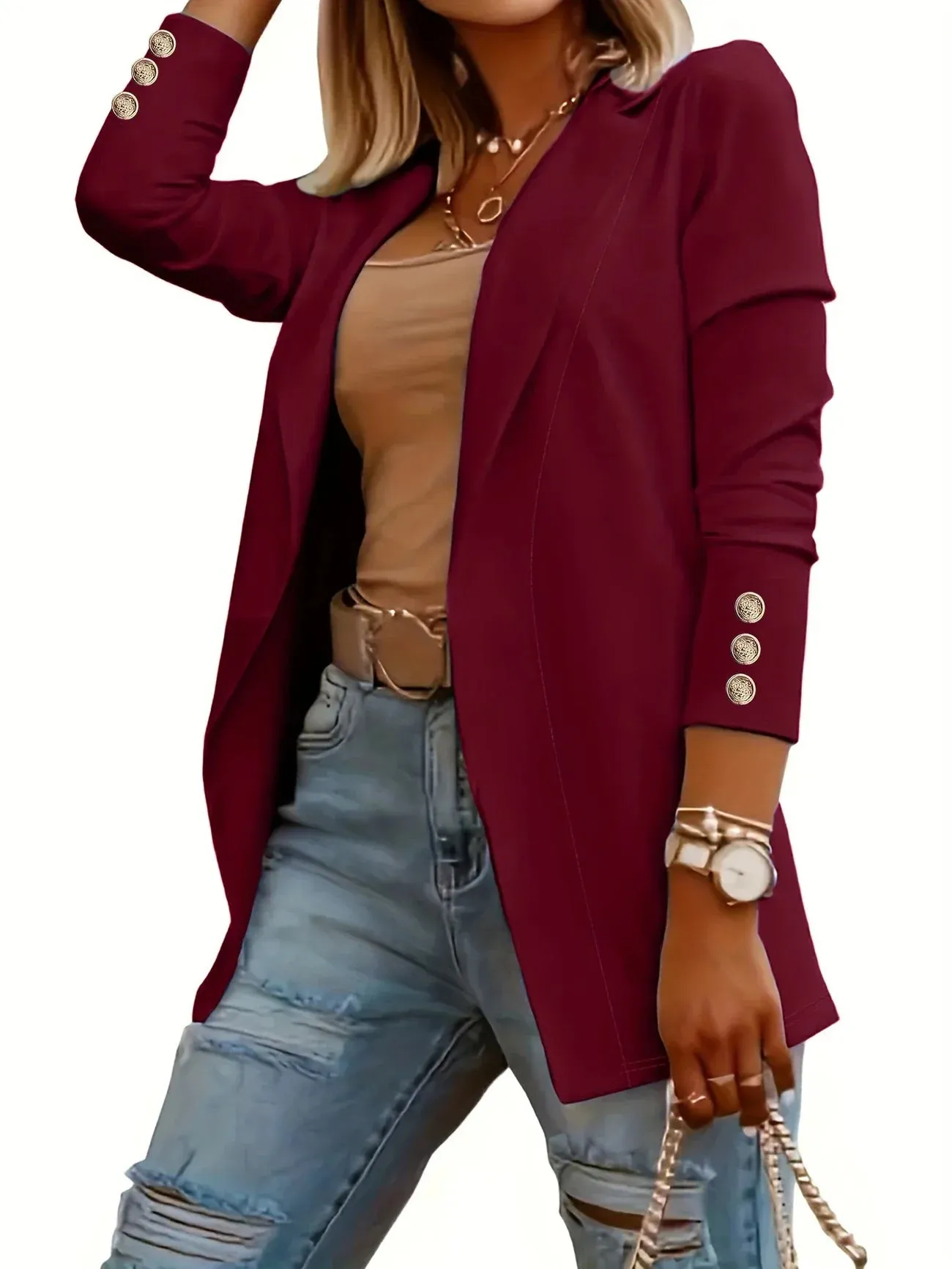 EMMA - Chic Open Front Jacket
