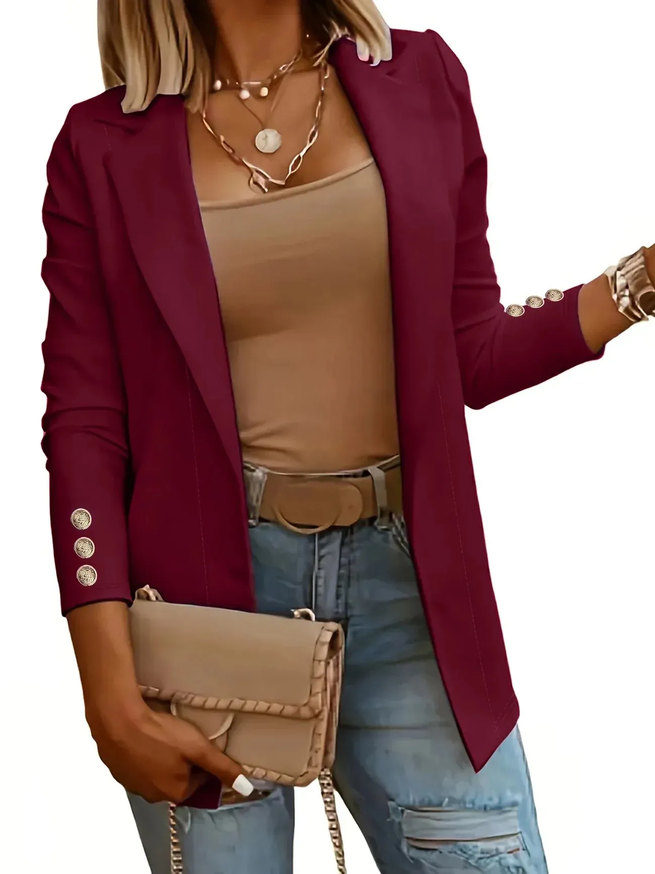 EMMA - Chic Open Front Jacket