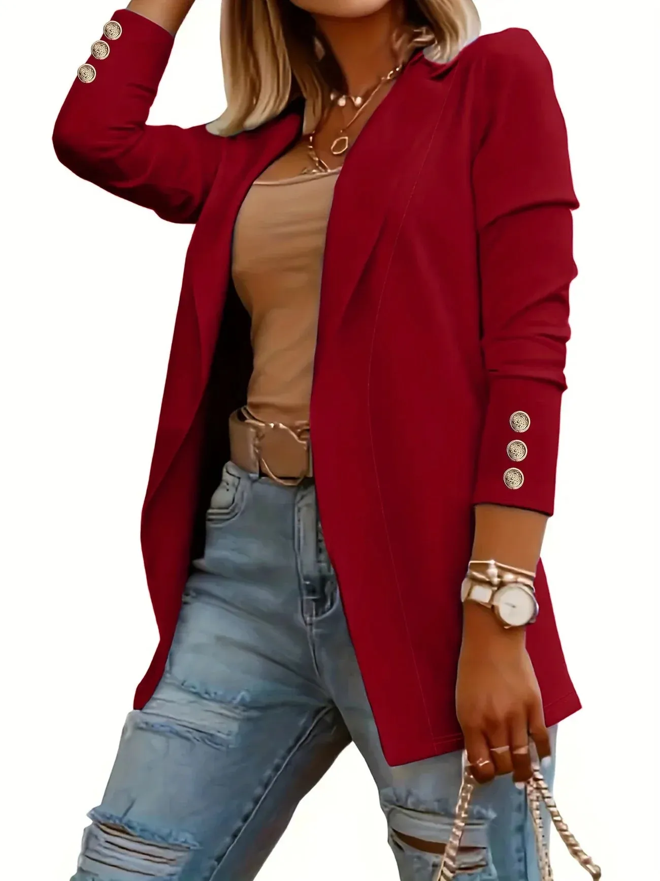 EMMA - Chic Open Front Jacket