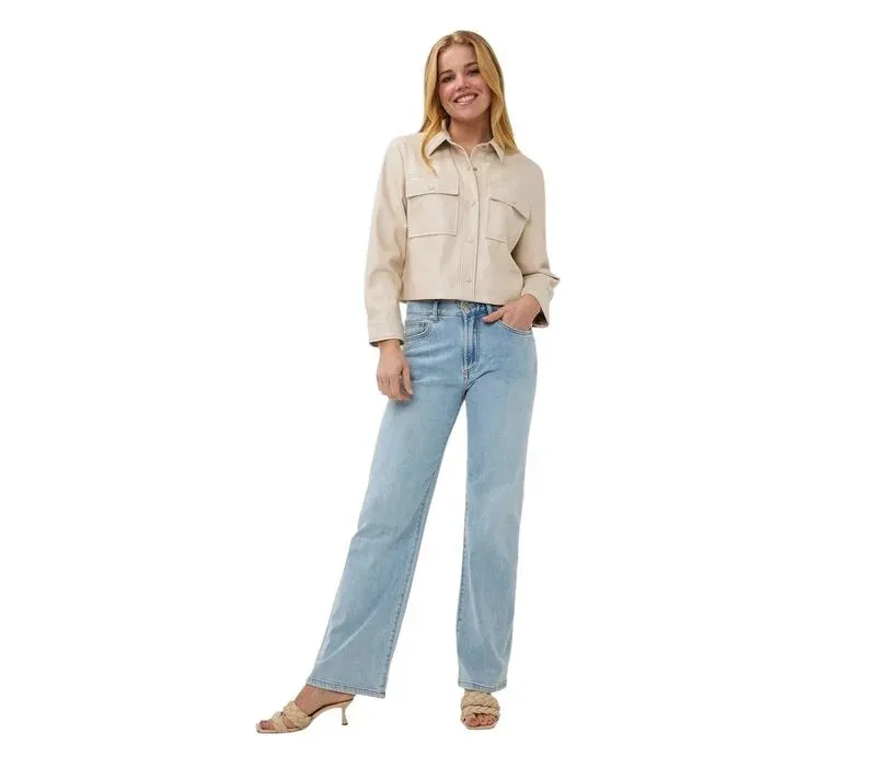 Esqualo Sand Super Soft Vegan Leather Coat