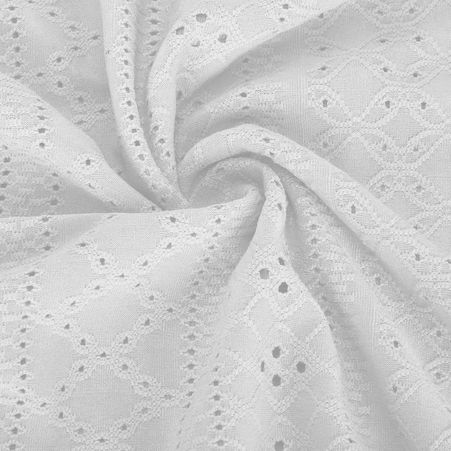 Eyelet Sundress for Women Hollow Out Embroidery & Breathable O-Neck Beach Dress Casual Midi Dress with Pockets