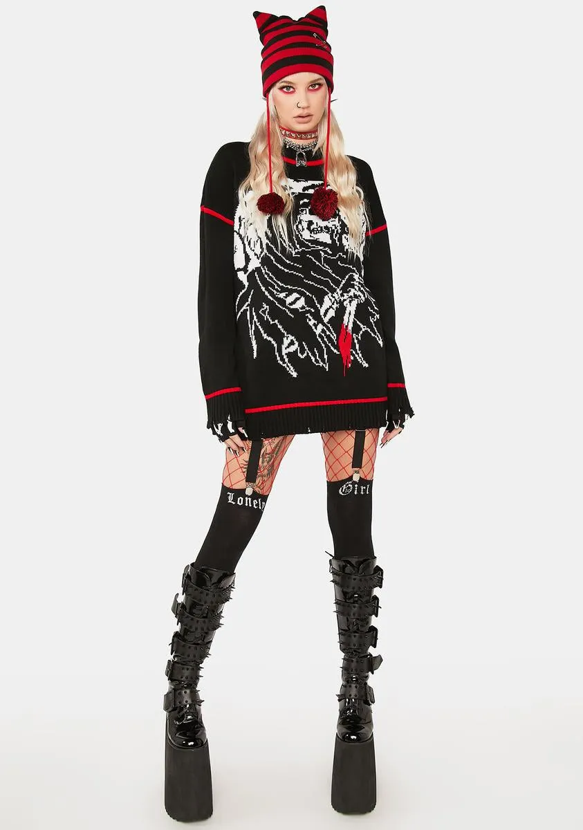 Fear The Reaper Oversized Sweater