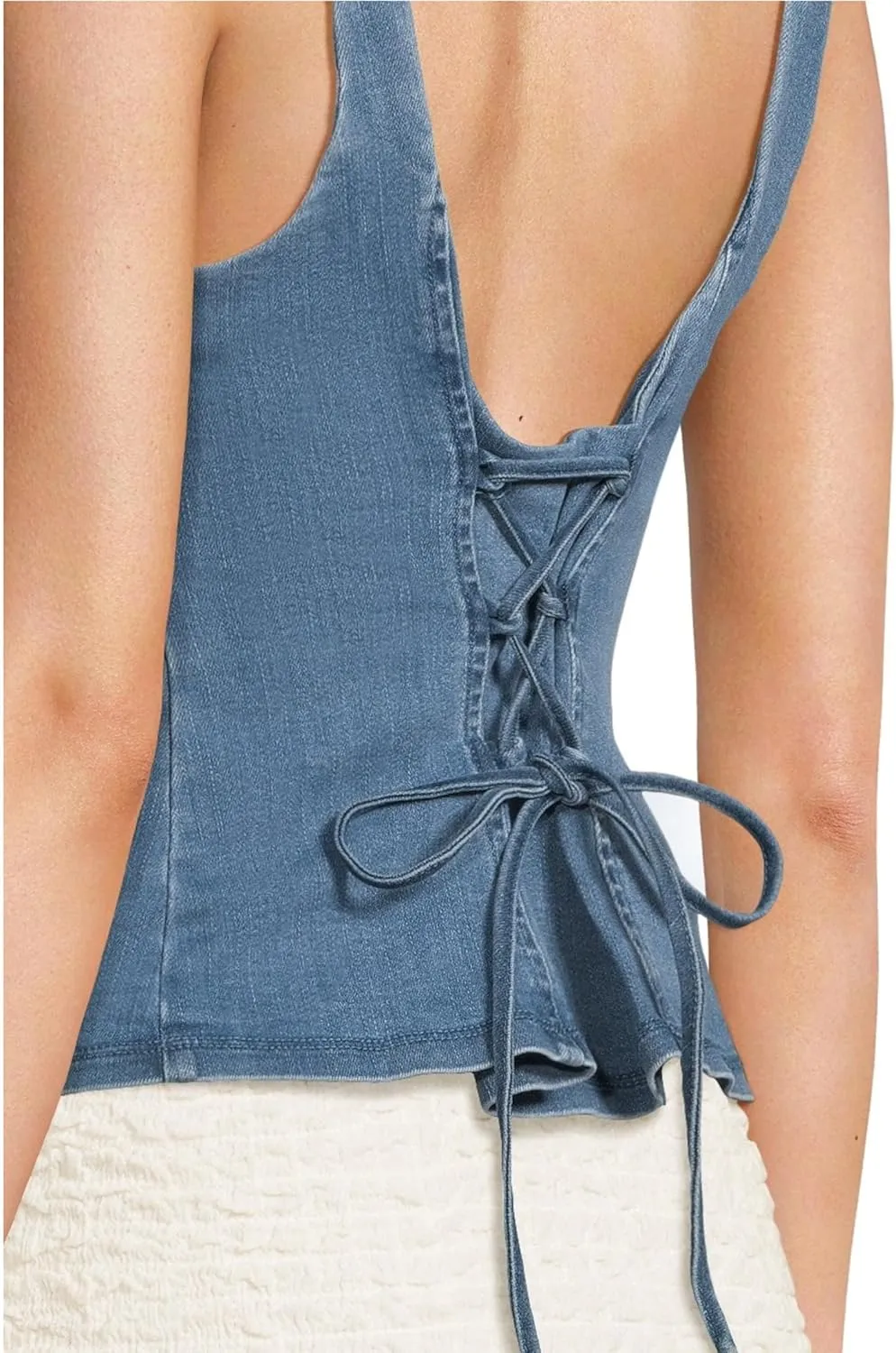 Free People womens A Moment in Time Denim Vest