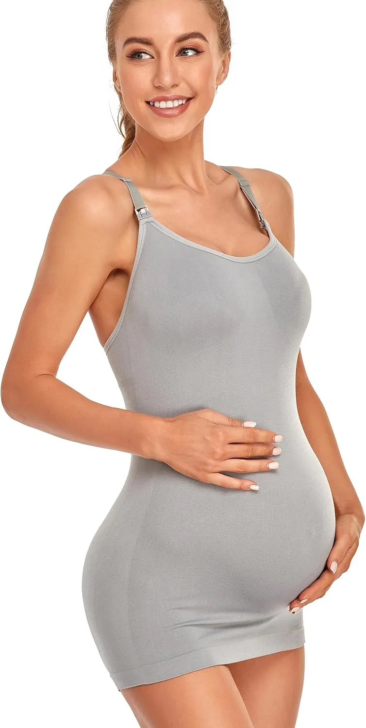 GXXGE 4Pack Women's Nursing Tank Top Cami Nursing Maternity Bra Breastfeeding Shirts with Adjustable Straps