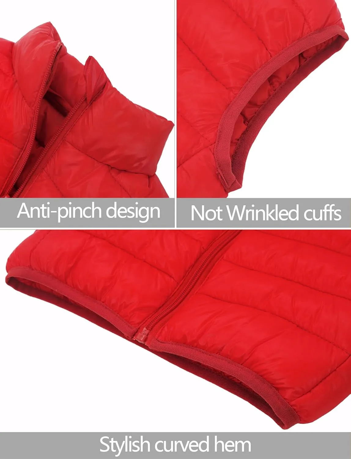 Happy Cherry Kids Boys Girls Lightweight Down Puffer Vest Sleeveless Windproof Packable Warm Winter Vest