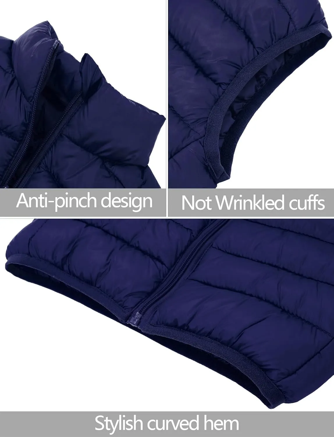 Happy Cherry Kids Boys Girls Lightweight Down Puffer Vest Sleeveless Windproof Packable Warm Winter Vest