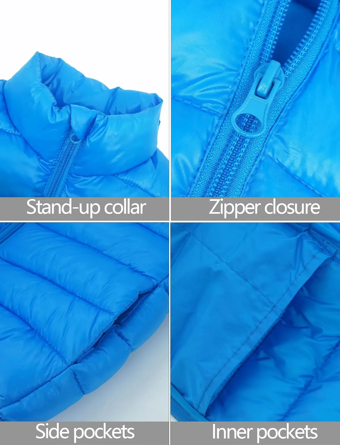 Happy Cherry Kids Boys Girls Lightweight Down Puffer Vest Sleeveless Windproof Packable Warm Winter Vest