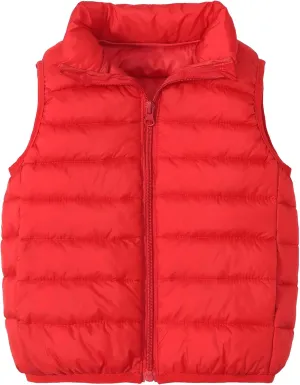 Happy Cherry Kids Boys Girls Lightweight Down Puffer Vest Sleeveless Windproof Packable Warm Winter Vest
