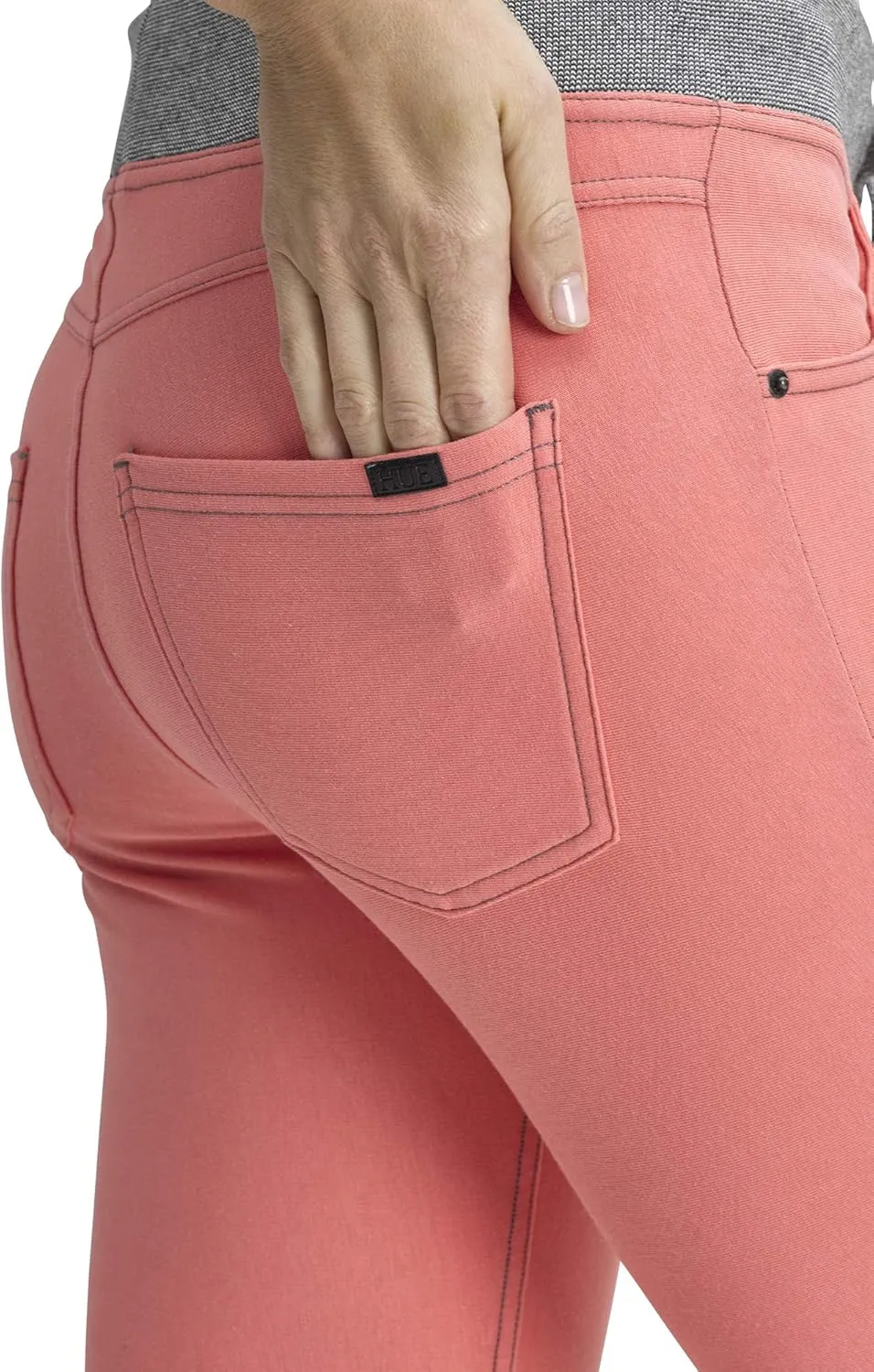 HUE Women's Sweatshirt Denim Capri Leggings