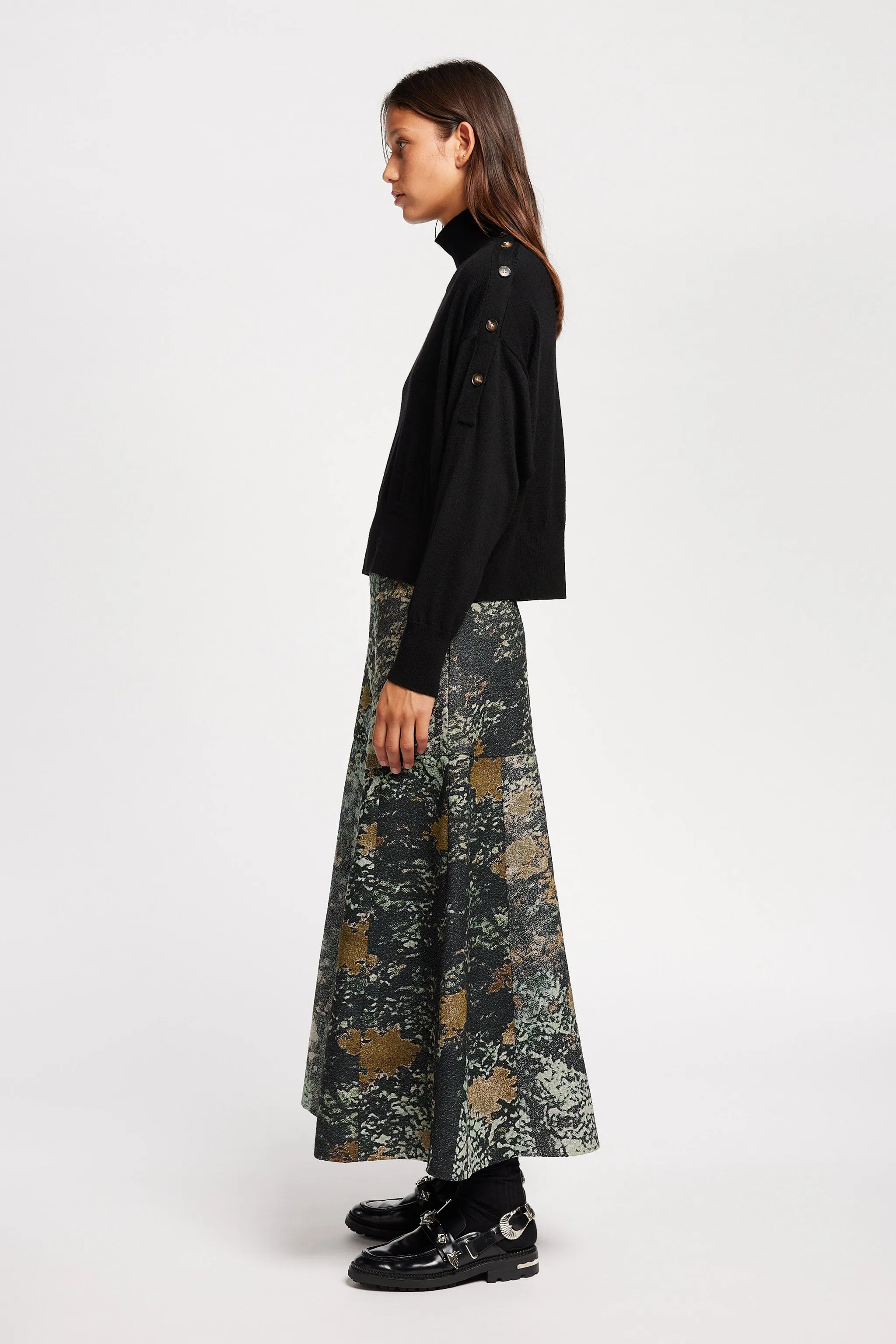 Impart Mock Neck Knit Black
