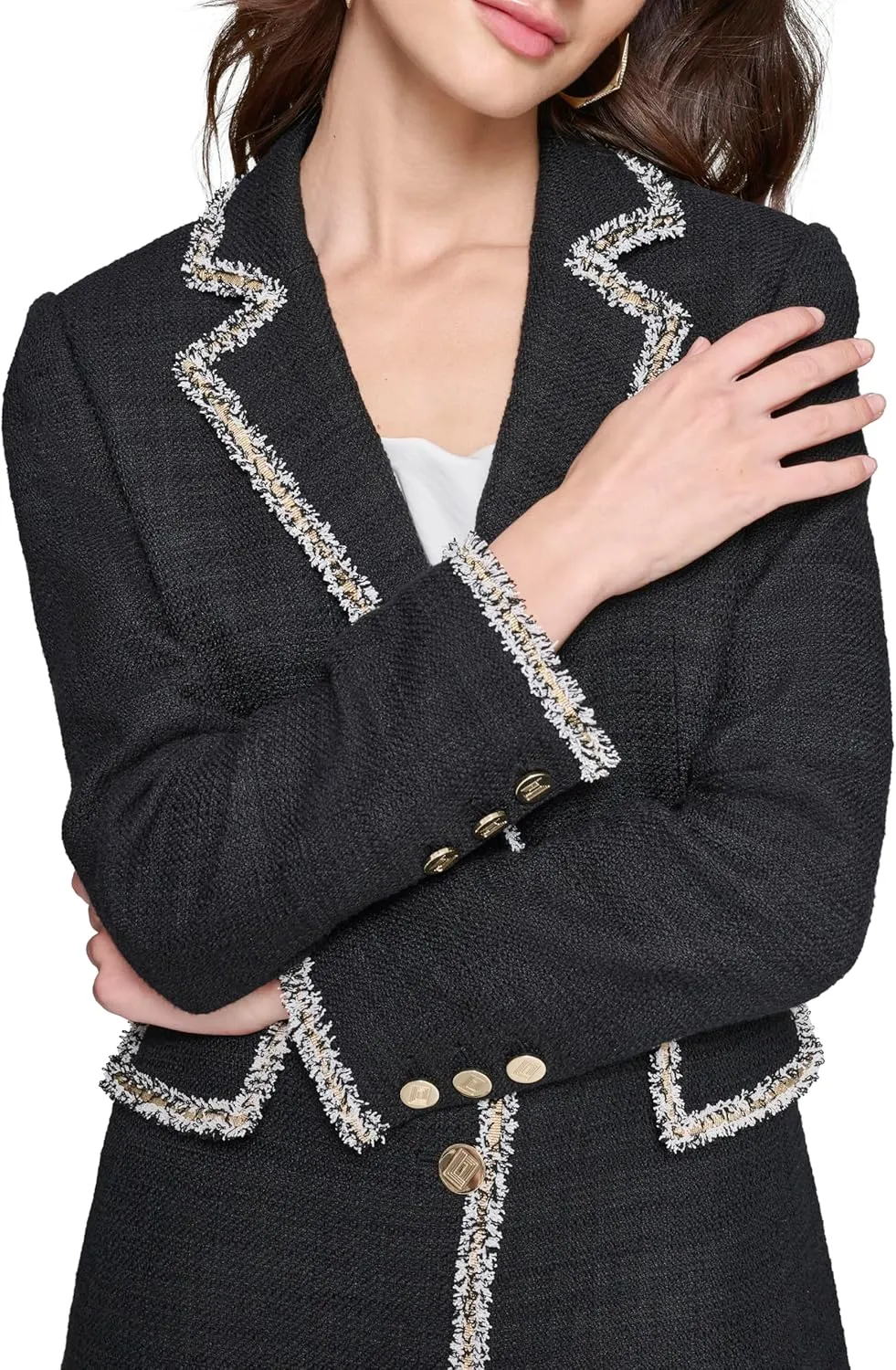Karl Lagerfeld Paris Women's Structured Suiting Jacket
