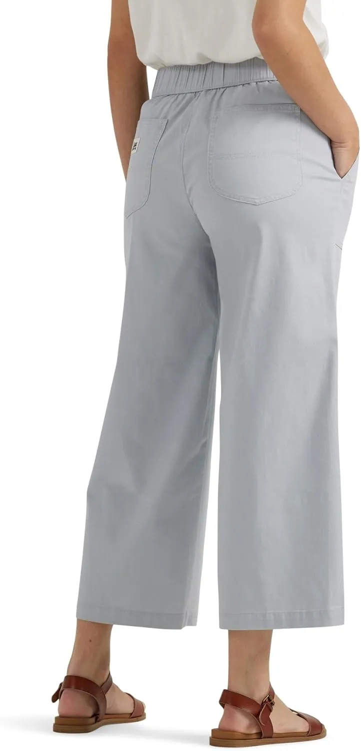 Lee Women's Ultra Lux Comfort Wide Leg Utility Crop Capri Pant