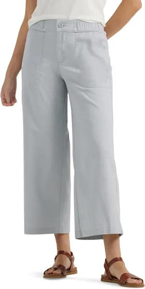 Lee Women's Ultra Lux Comfort Wide Leg Utility Crop Capri Pant