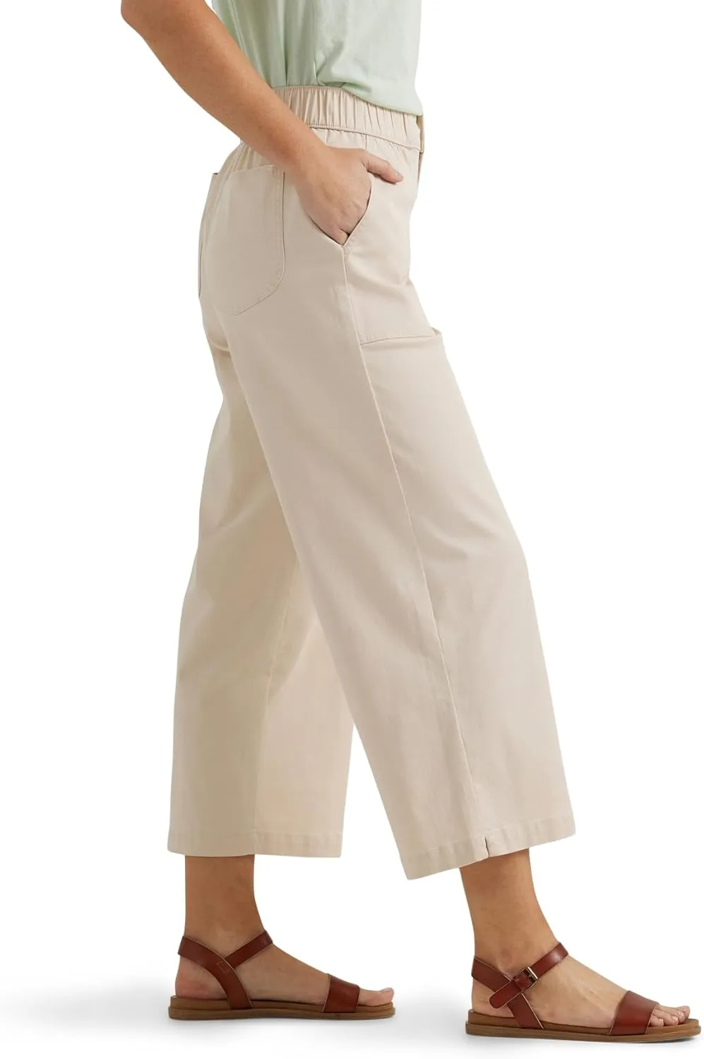 Lee Women's Ultra Lux Comfort Wide Leg Utility Crop Capri Pant