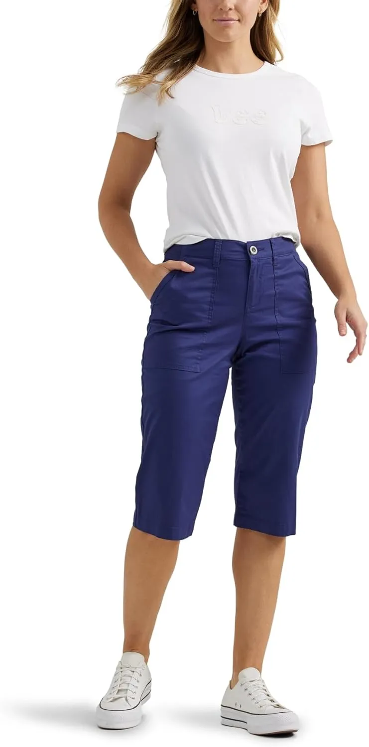 Lee womens Ultra Lux Comfort With Flex-to-go Utility Skimmer Capri Pant