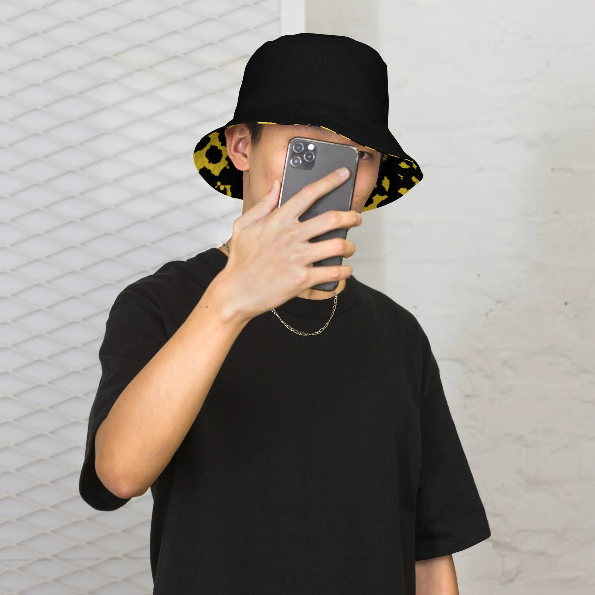Leopard Print Reversible bucket hat