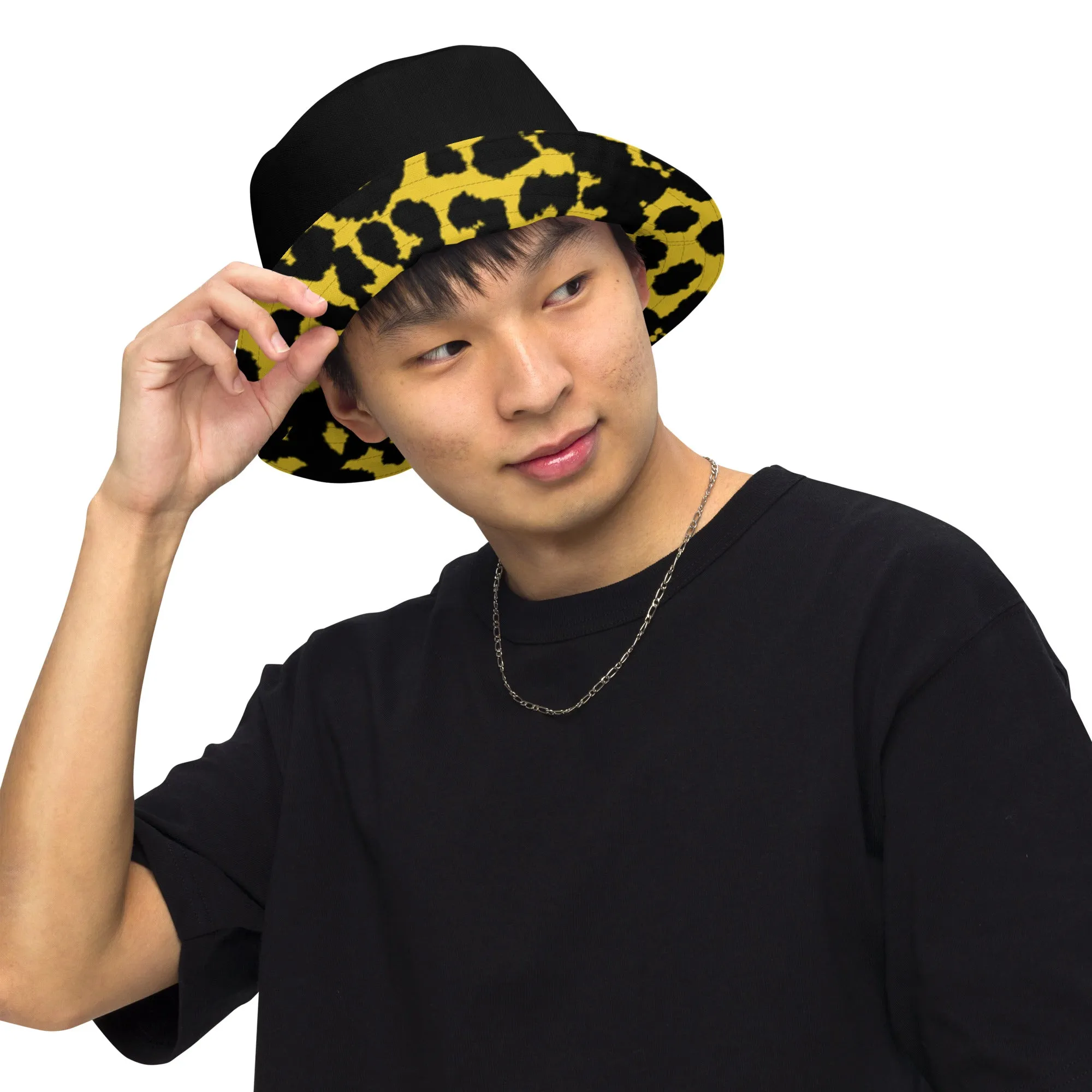 Leopard Print Reversible bucket hat