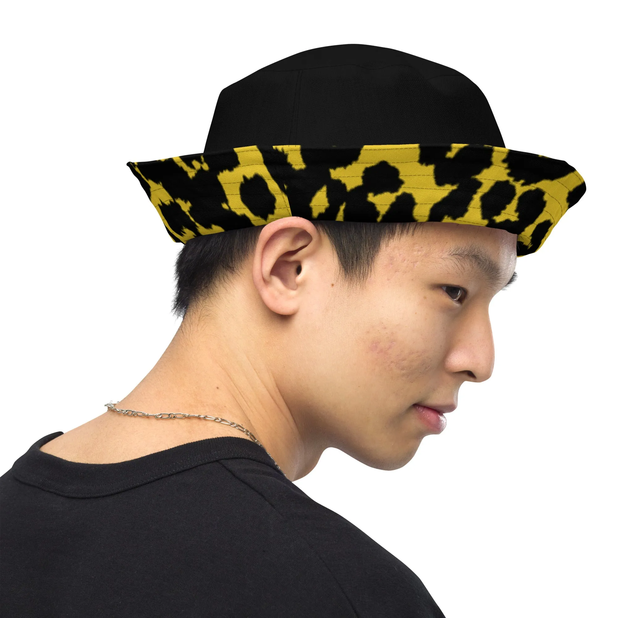 Leopard Print Reversible bucket hat