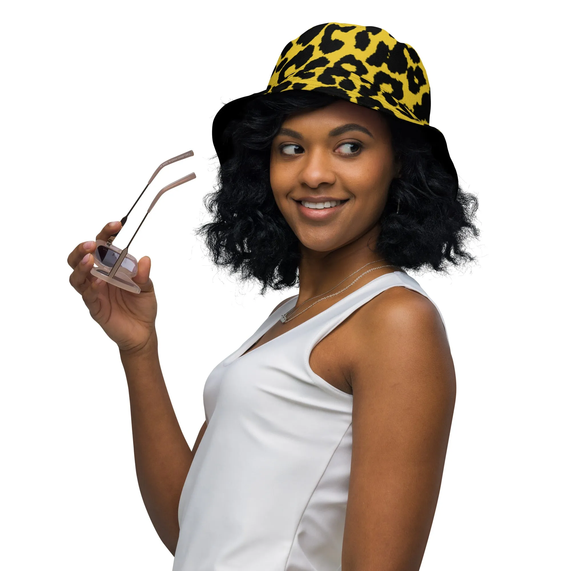 Leopard Print Reversible bucket hat