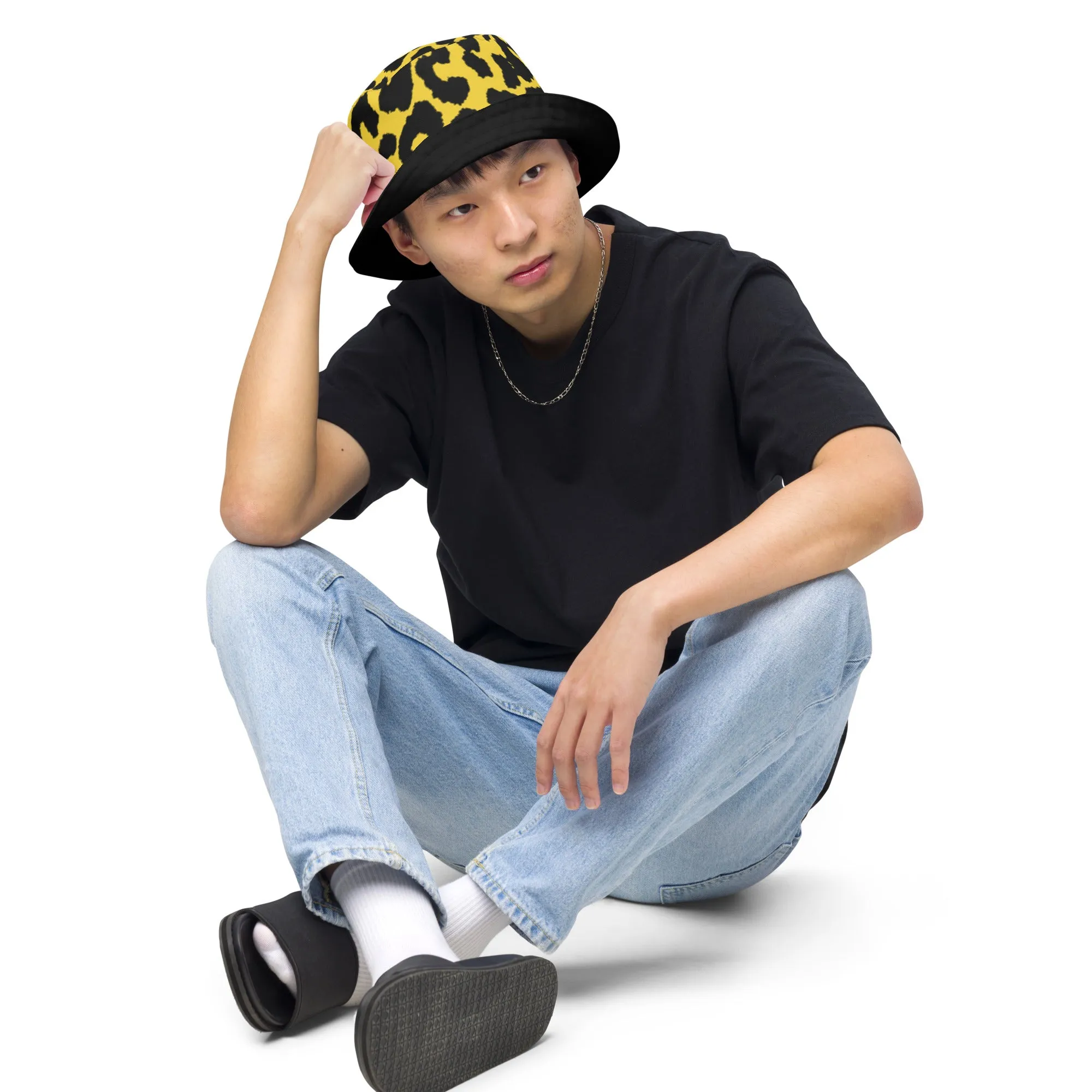 Leopard Print Reversible bucket hat