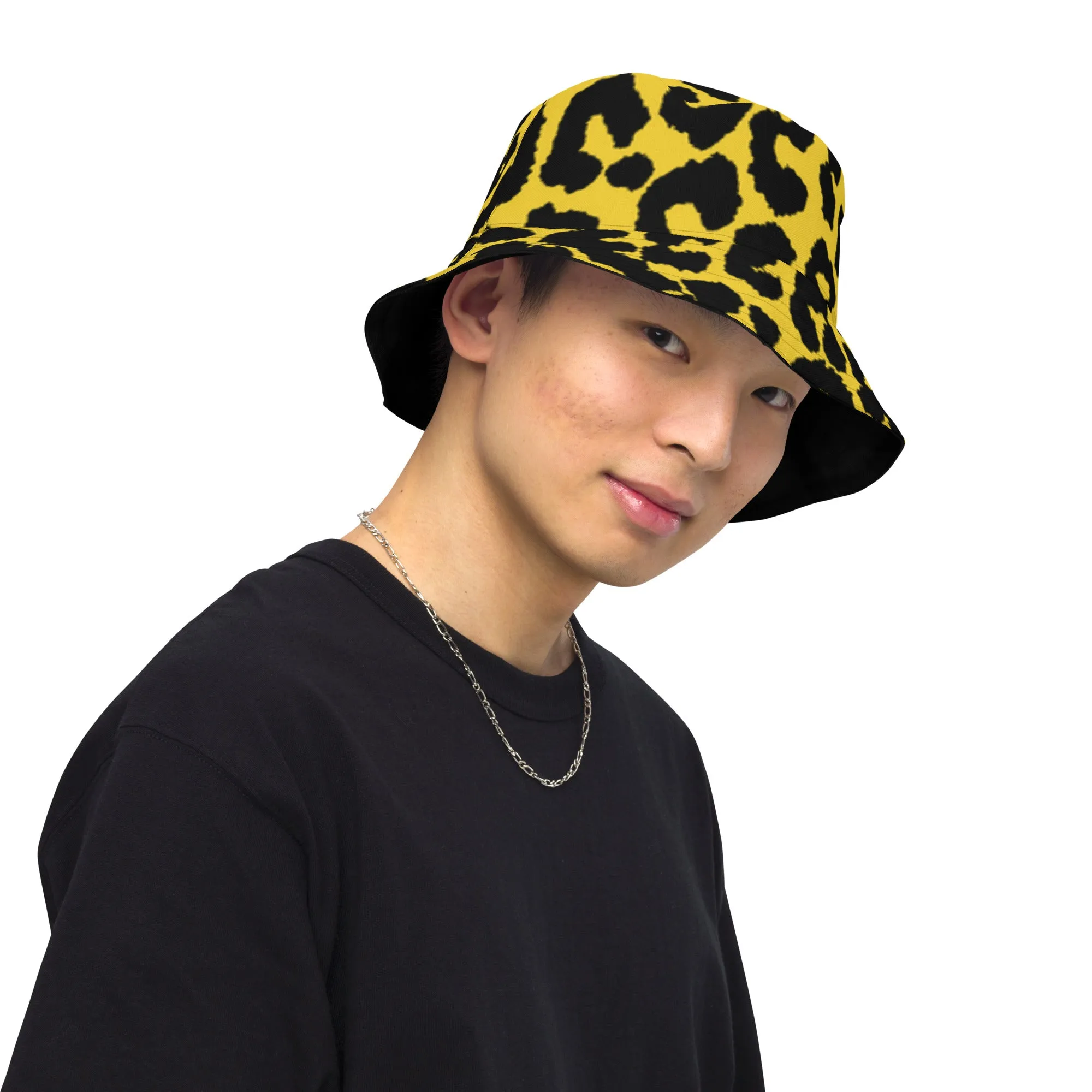 Leopard Print Reversible bucket hat