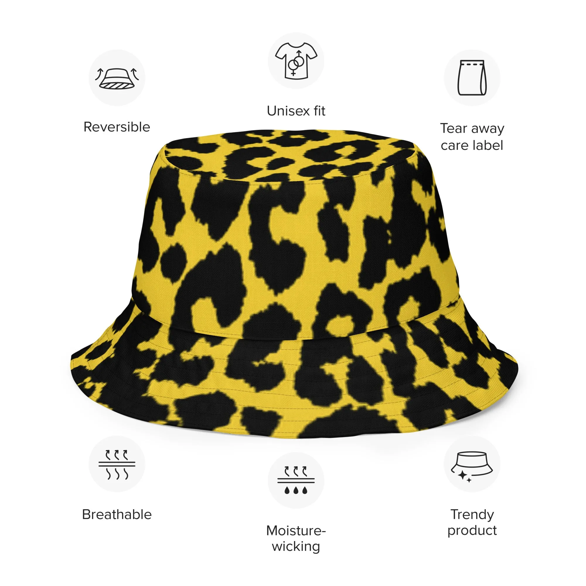 Leopard Print Reversible bucket hat