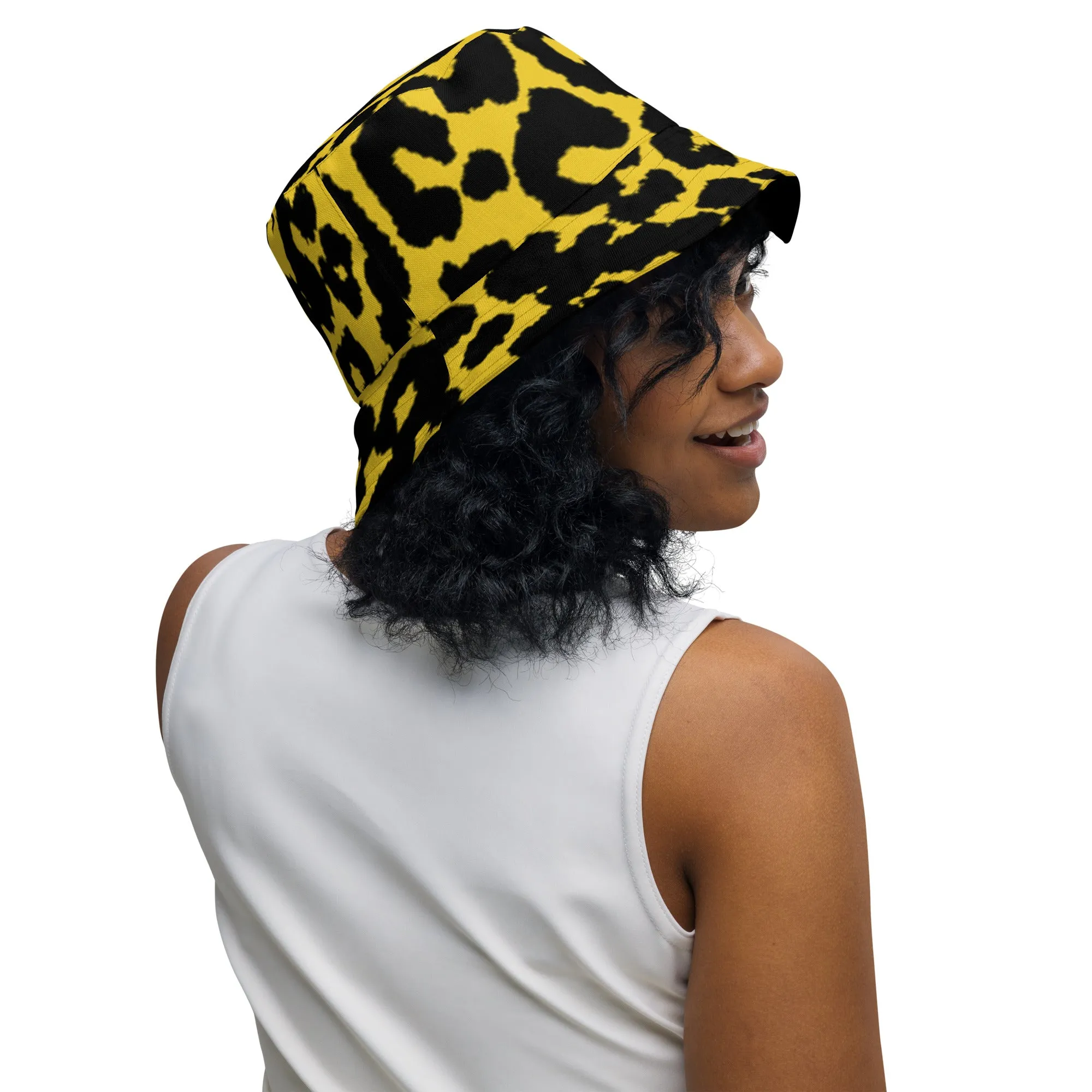 Leopard Print Reversible bucket hat