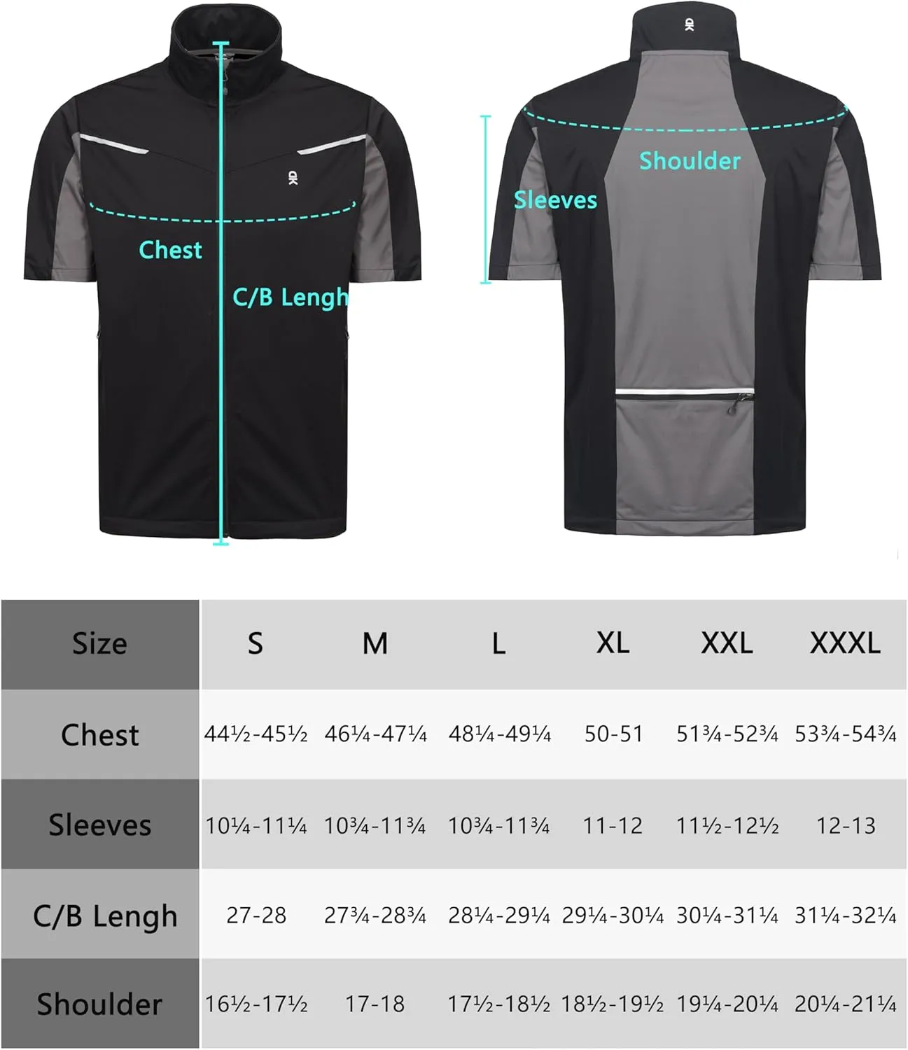 Little Donkey Andy Men's Lightweight Softshell Vests Short Sleeve Jackets for Golfing Hiking Running