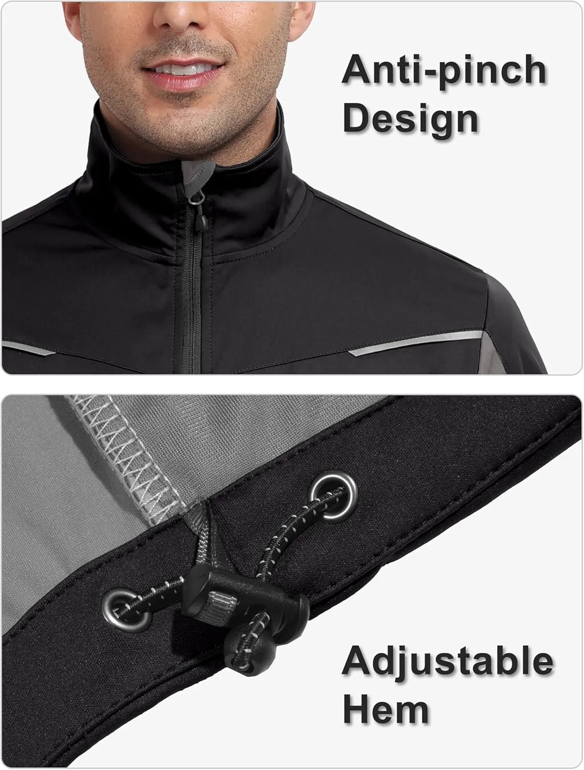 Little Donkey Andy Men's Lightweight Softshell Vests Short Sleeve Jackets for Golfing Hiking Running