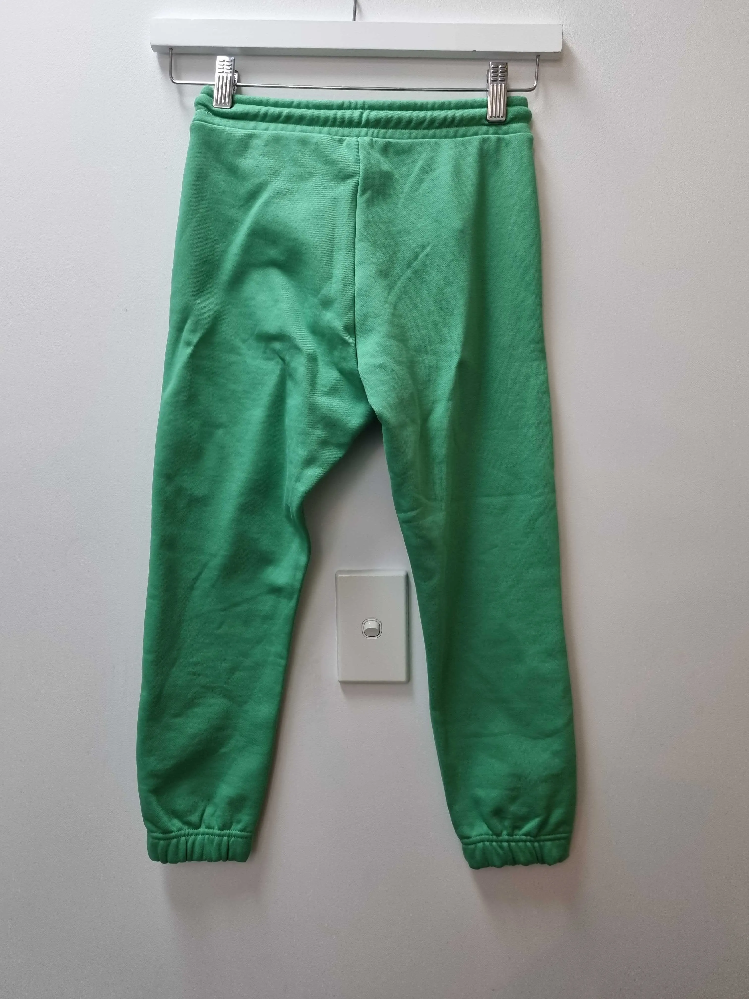 Logo Print Green Track Pants