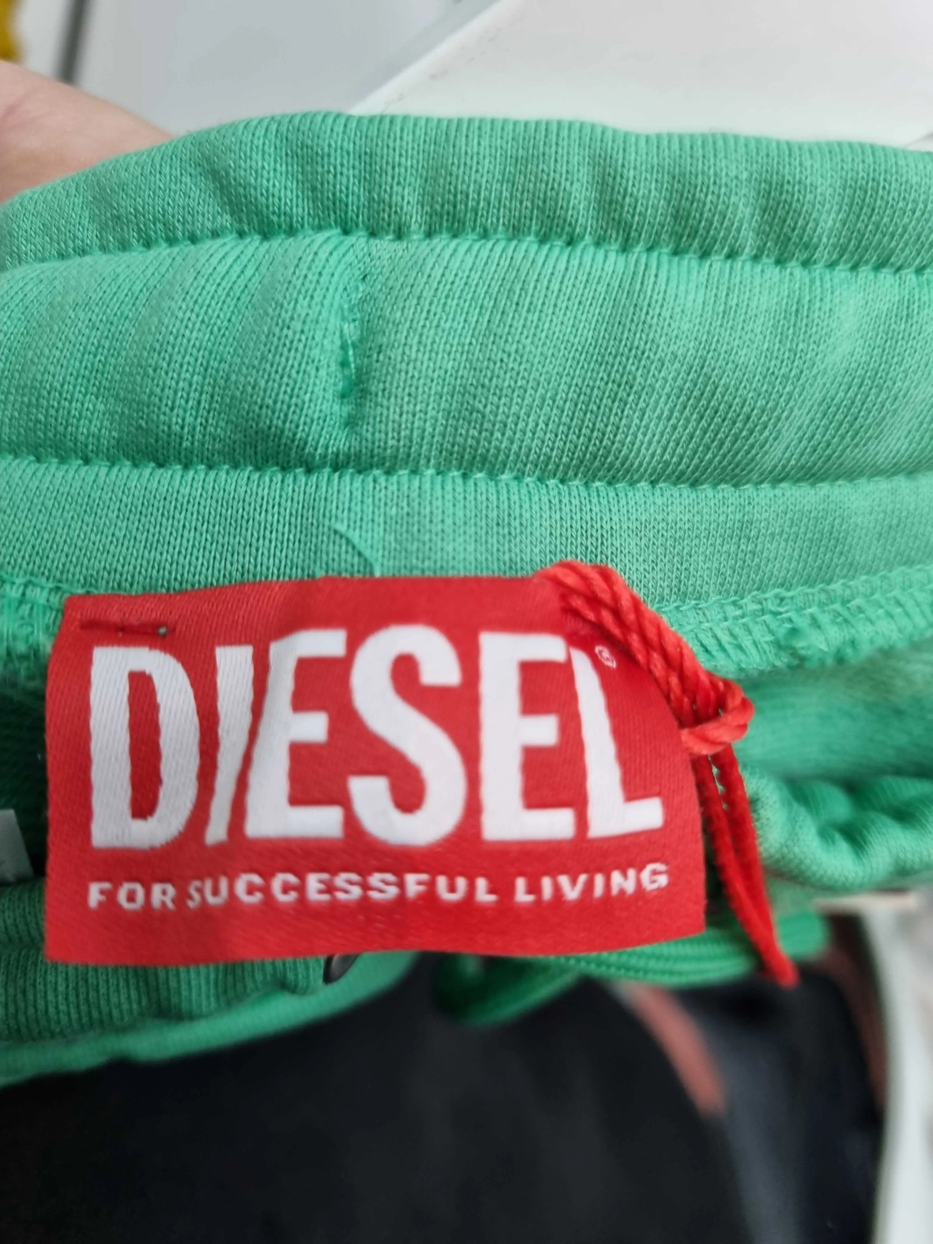 Logo Print Green Track Pants