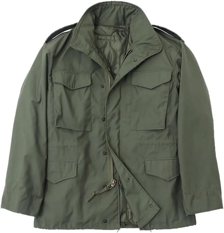 M65 Field Jacket WW2 Vintage Men's Warm Cargo Coats with Cotton Lining OG-107 Trench Suit Replica WWII US M-1956 Jackets