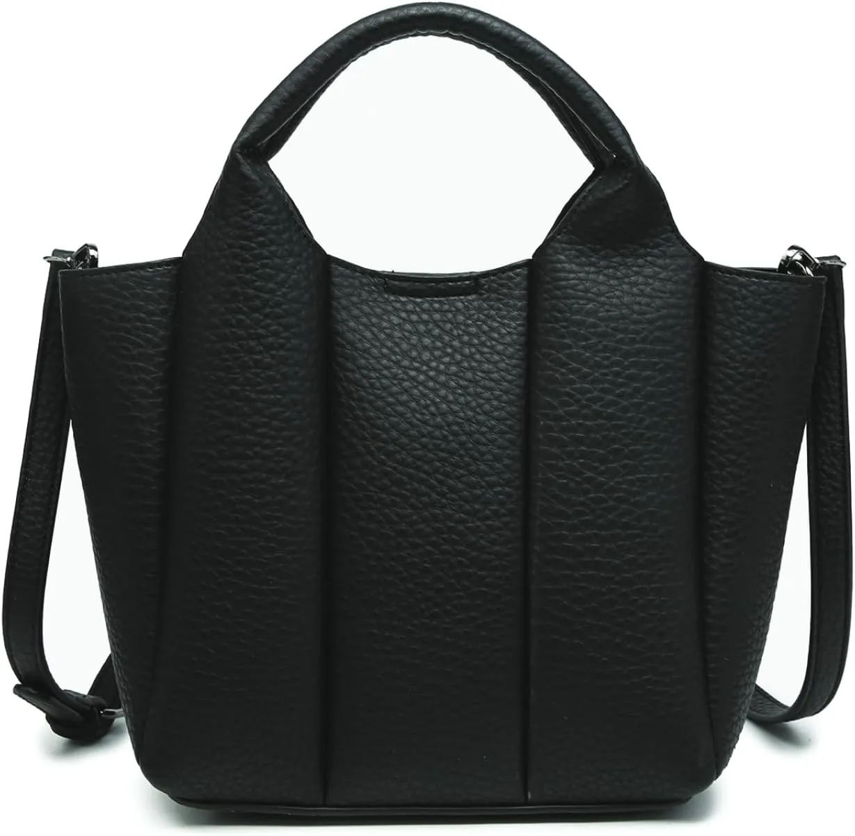 Maddox Pleated Handbags and Purses for Women Ladies Vegan Leather Top Handle Satchel Hobo Crossbody Shoulder Tote Bag