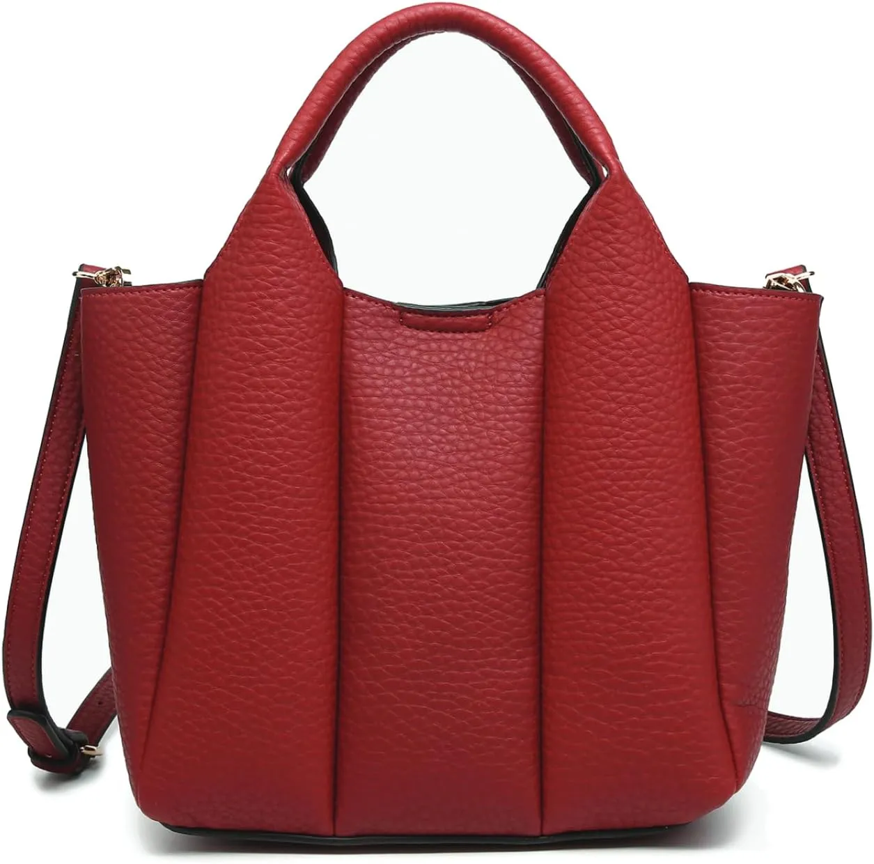 Maddox Pleated Handbags and Purses for Women Ladies Vegan Leather Top Handle Satchel Hobo Crossbody Shoulder Tote Bag